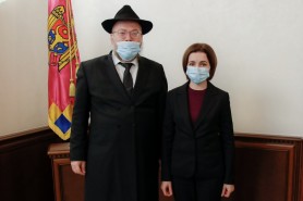 Maia Sandu a discutat cu Rabinul Comunității „Habad Liubavich” din Moldova